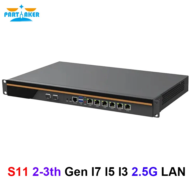 1u Firewall Appliance 10 ГБ Intel Core I7 3520M I5 3320M I3 3110M 2520M 2350M 6xLAN 2x10G SFP Soft Router pfSense OPNsense