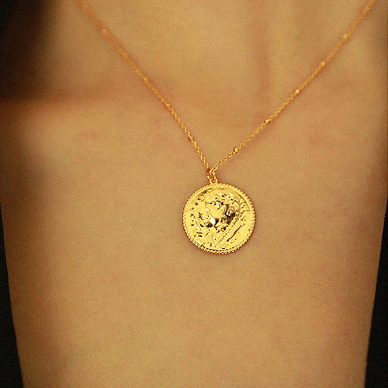 

Женское Ожерелье-чокер в виде монеты