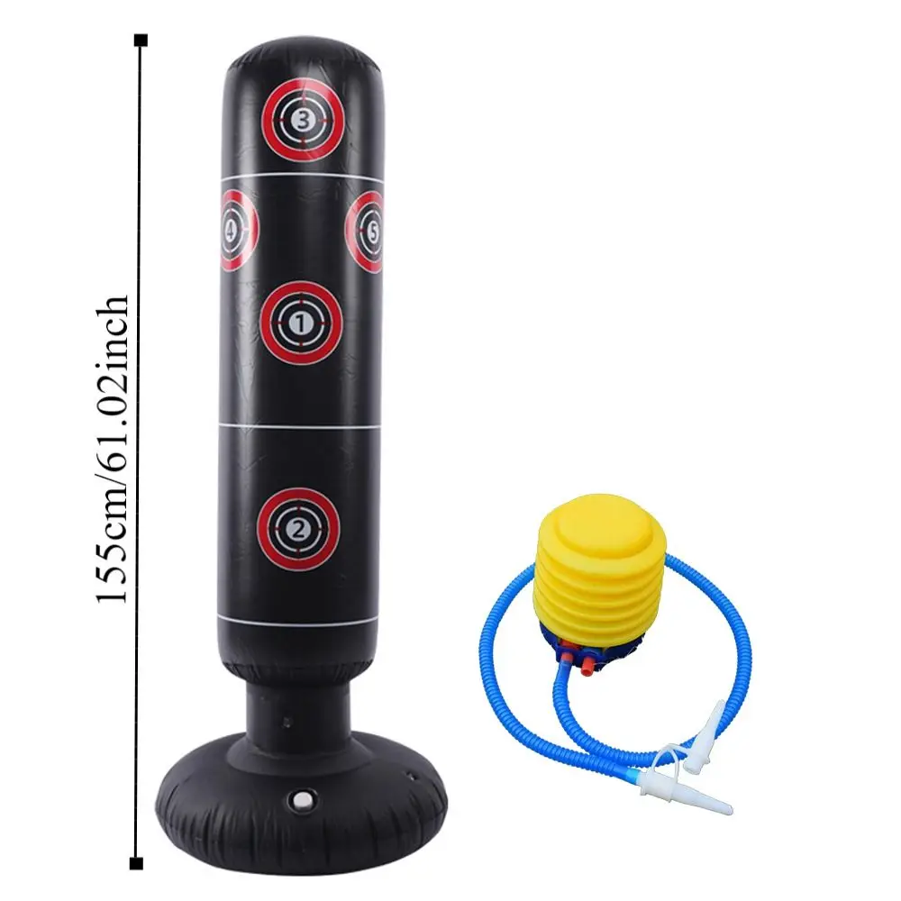 Надувной боксерский мешок для снятия стресса 160 см стоячий с песком герметичный