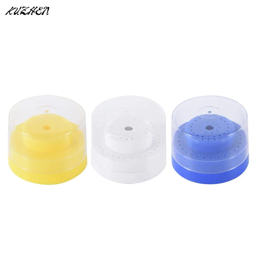 

1pc 60 Holes Slots Round Diamond Bur Grinding Head Holder Plastic Block Case Dental Lab Instrument