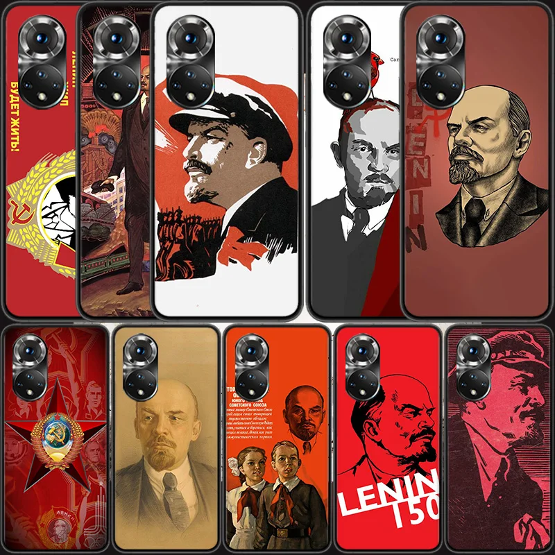 

Чехол lenin с флагом Советского Союза для телефона Honor 50 20 Pro 1020i 10 9 Lite 9X 8A 8S 8X 7S Huawei P SmartZ 2021 Y5 Y6 Y7 Y9, чехол