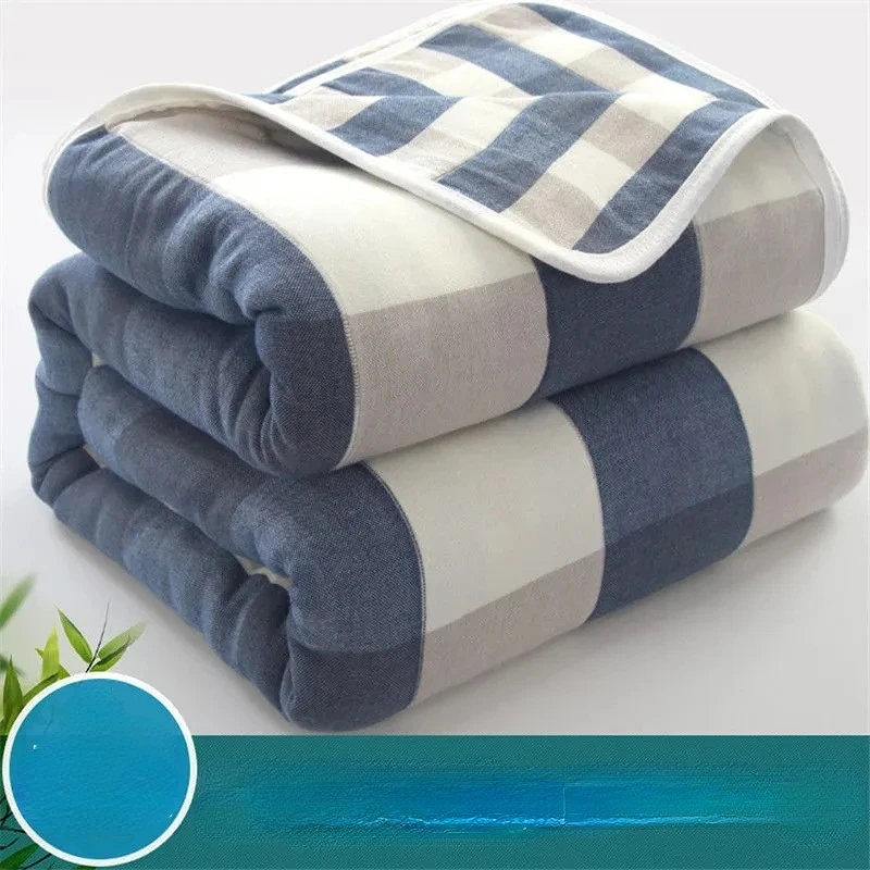

Blankets Six-layer Gauze Towel Air-conditioning Quilts Pure Cotton Adult Summer Thin Children's Baby Throws Bedspread on The Bed
