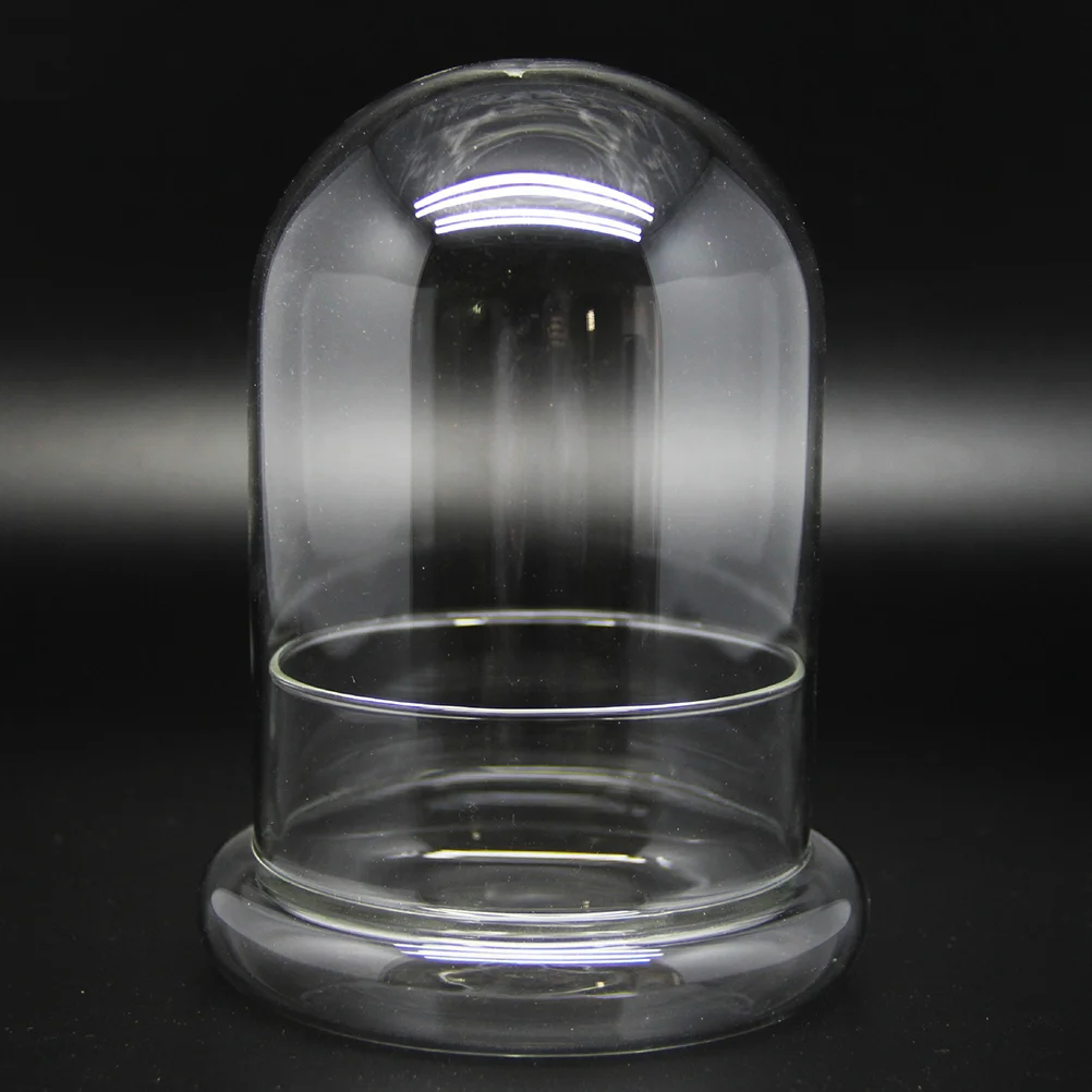 

Clear Glass Bottles Micro Landscape Vase Dome Base Terrarium Lid Micro-landscape Jar