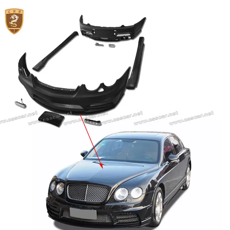 Fits For Bentley Flying Spur 2009-2013 Modified Wald Style Fiberglass Body Kits Front Rear Bumper Side Skirts Spoiler Auto Parts