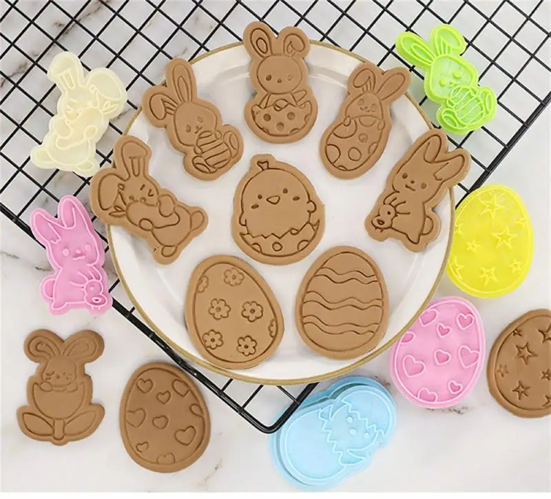 

DIY Cartoon Animal Biscuit Mold Xmas Spring Festival Mold Decoration Cake Baking Tools Plastic Cookie Cutter Cooking Tools