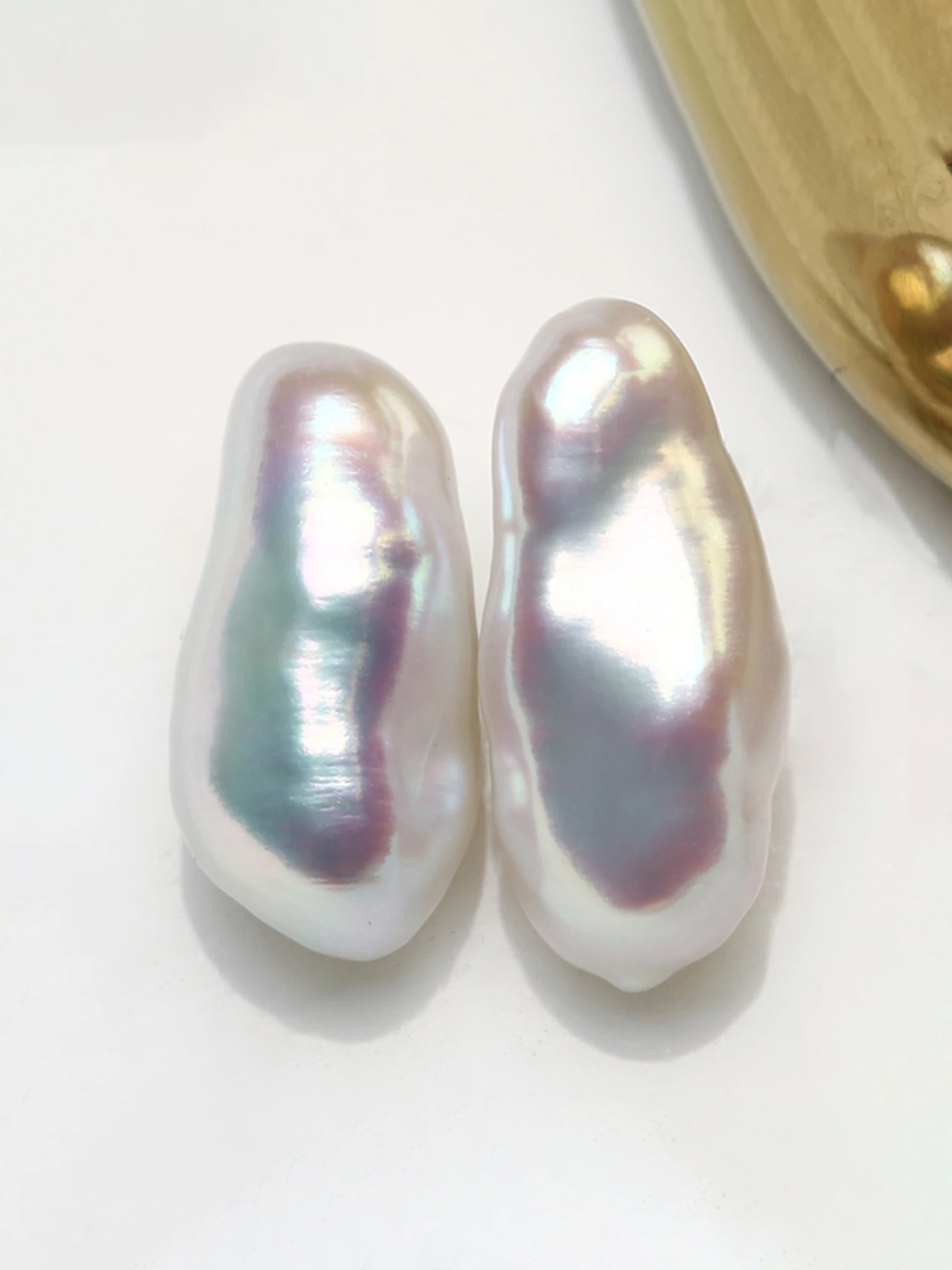 [5 мм Saiao White Keshi] Натуральная вода Бессердечный жемчуг Keshi Aurora Germ