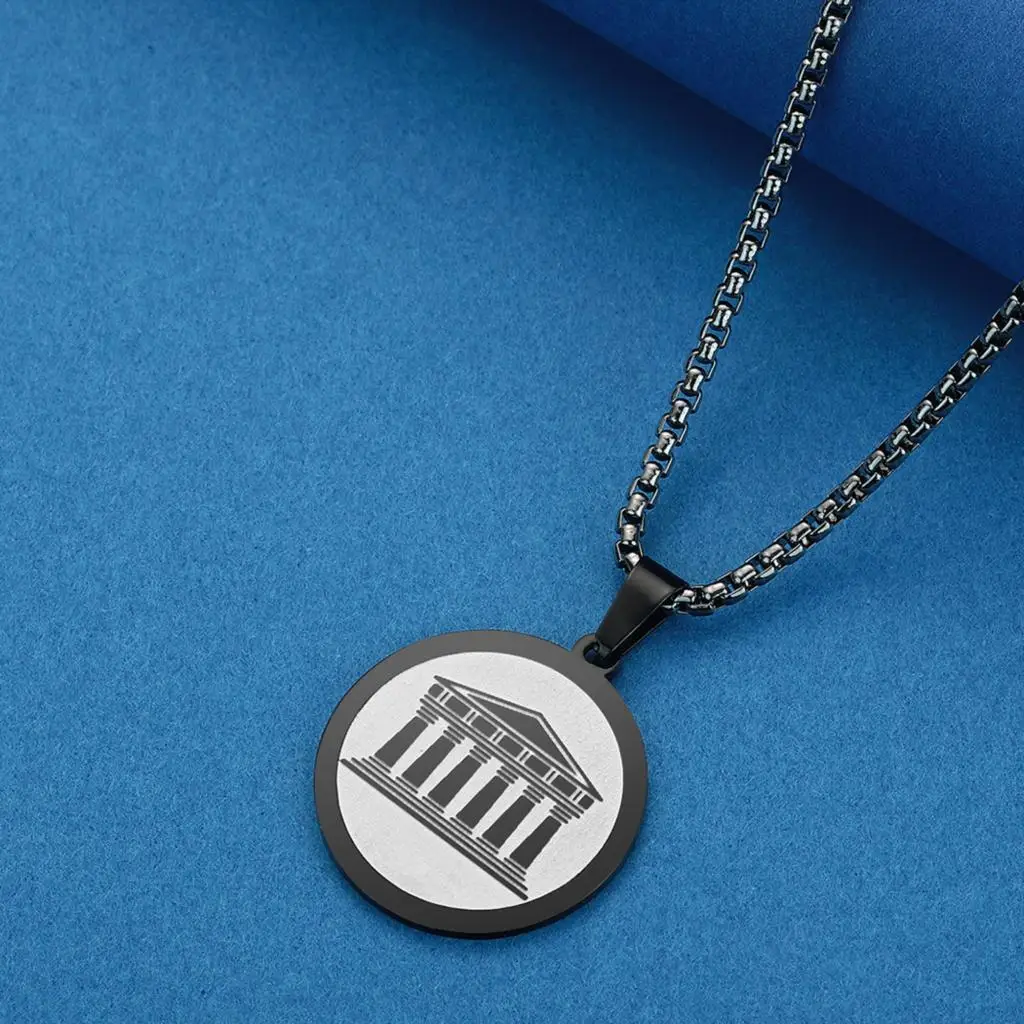 Золотое ожерелье Kinitial с подвеской греческое Древняя Греция очарование |