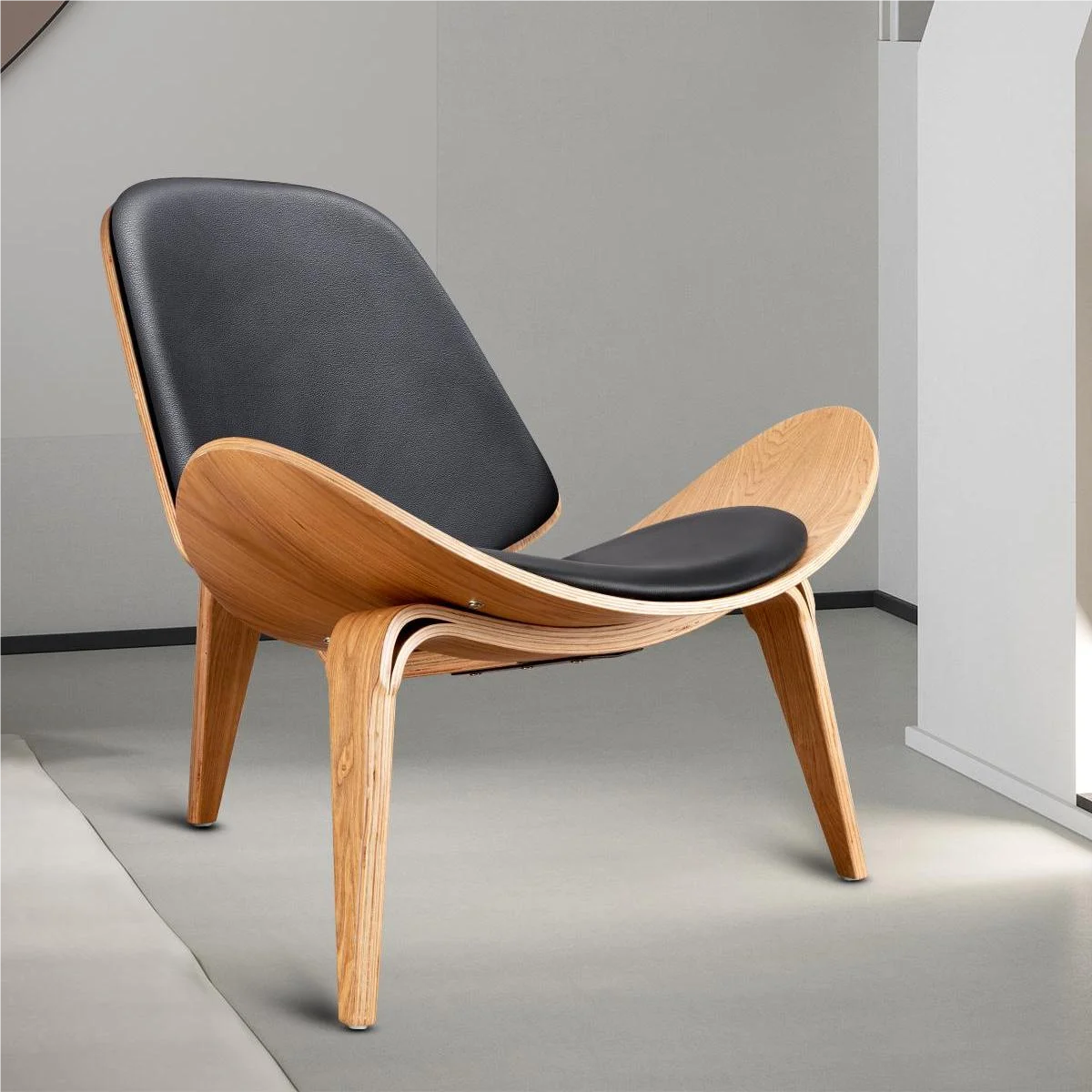 Кресло-лаундж из древесины 3 ножки |