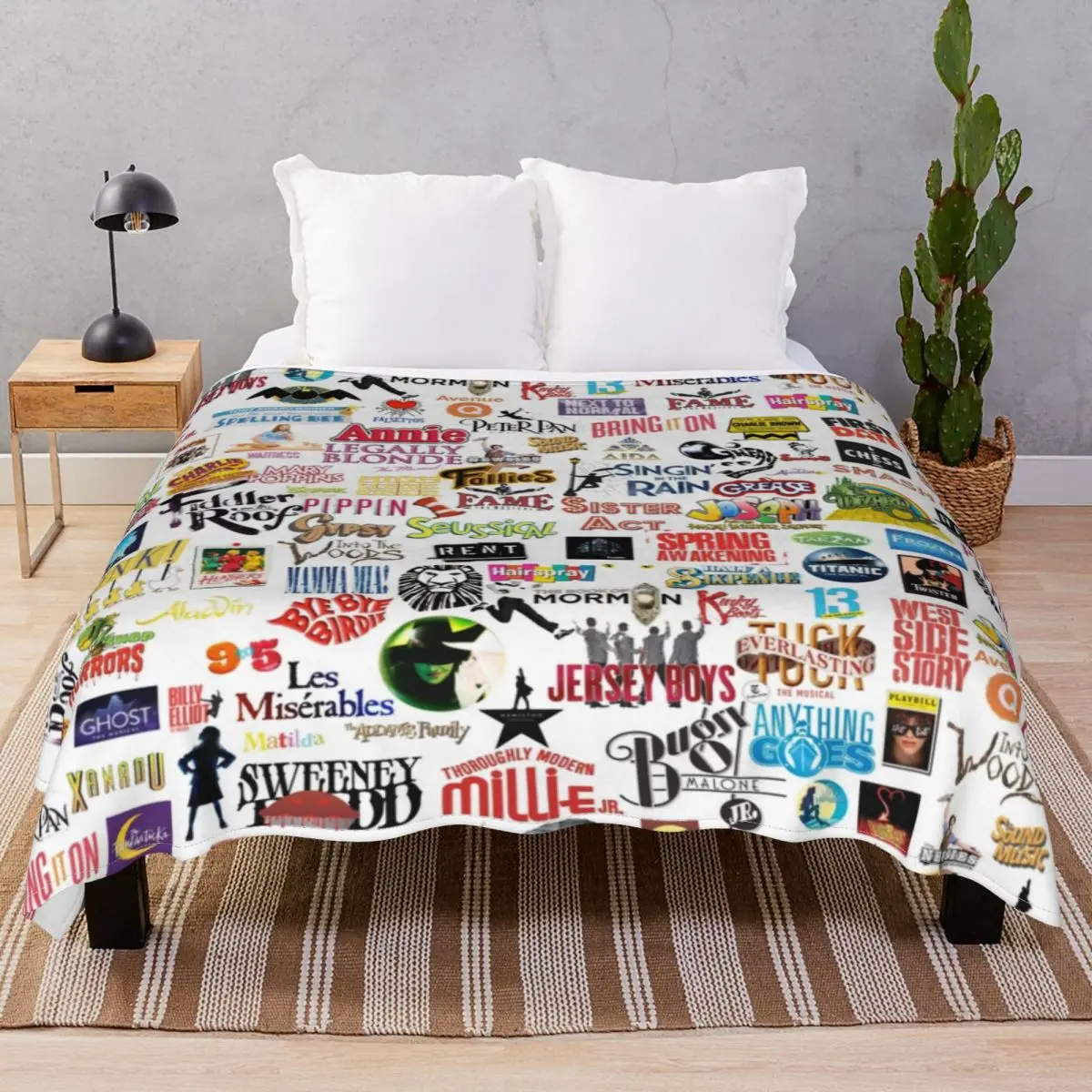 Musical Logos Blankets Fleece Textile Decor Multifunction Throw Blanket for Bedding Home Couch Travel Office