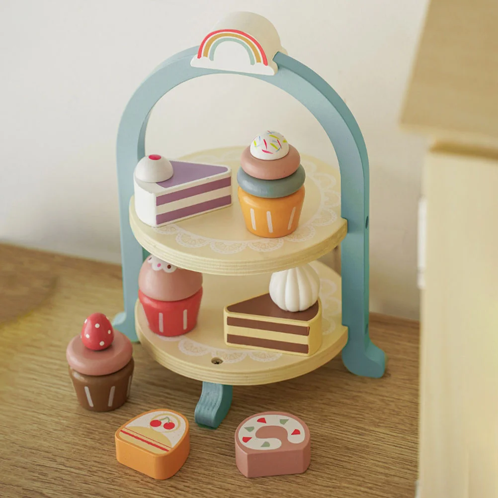 

Toy Set Kids Suits Cupcake Craft Children Accessories Play Decoration Wooden Simulation House Parent-child