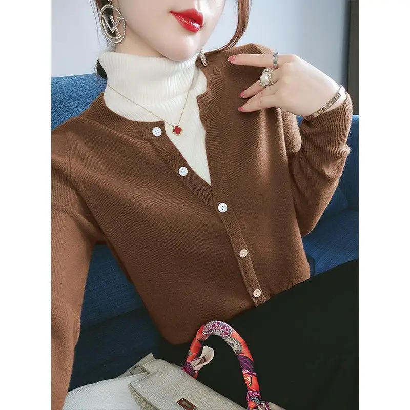 Зимняя одежда женская корейская мода с высоким воротником в стиле пэчворк