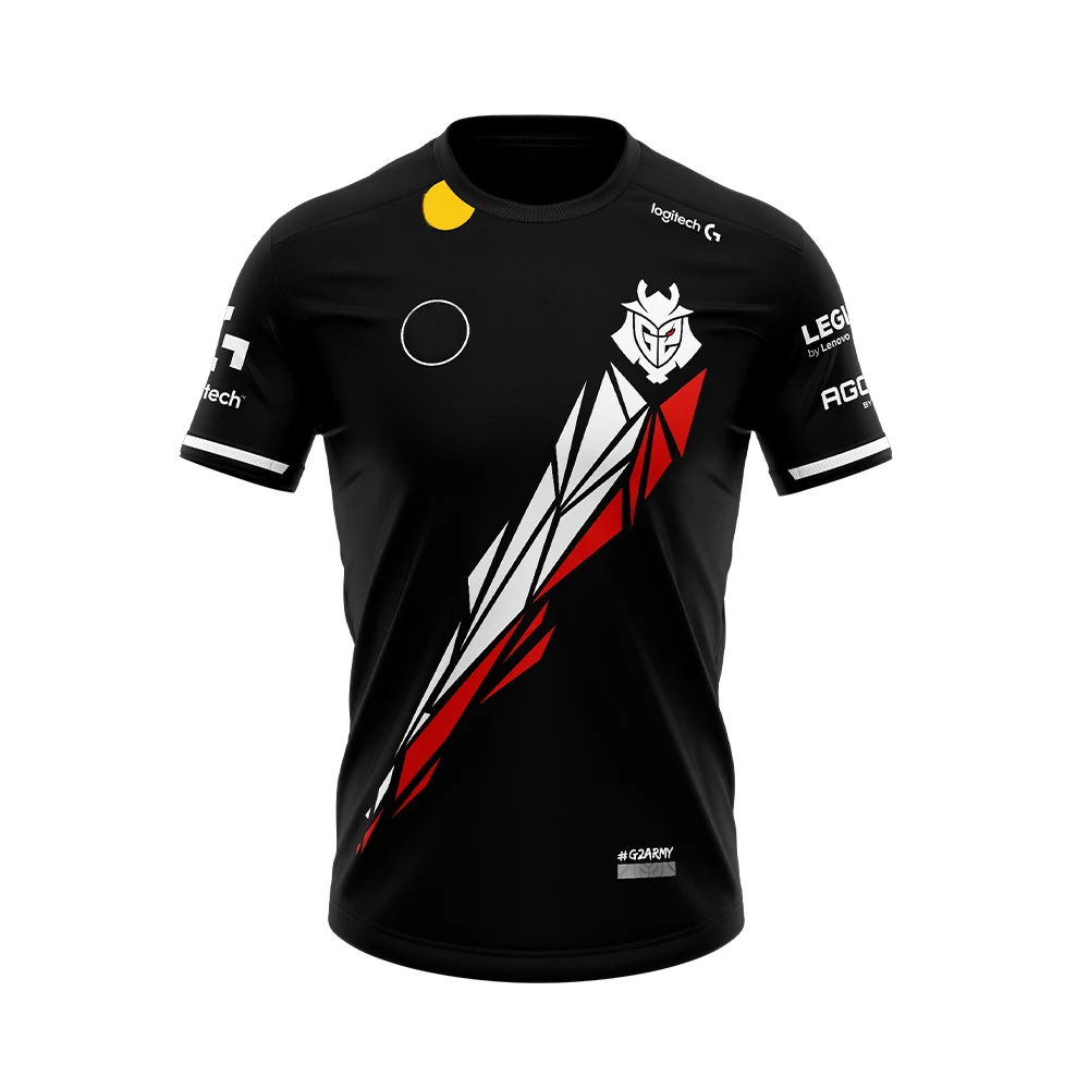 

T-shirt à manches courtes de l'équipe de compétition e-sports, maillot de soutien G2, T-Shirt surdimensionné pour l'été, 2022