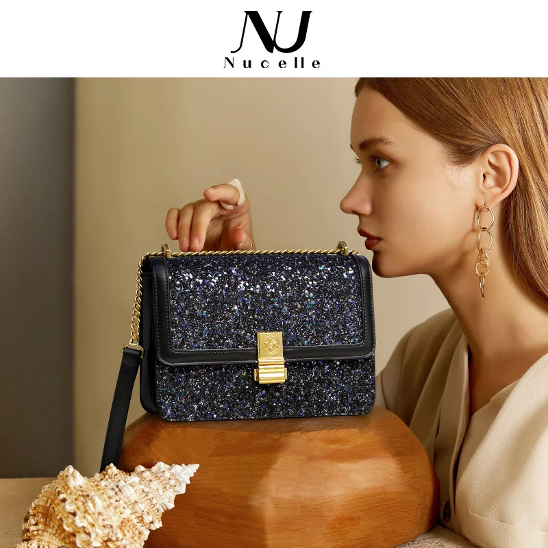 

Роскошный качественный оригинальный бренд Новая Зеландия 2023 Новая Черная текстура Модный маленький квадратный ремень с цепочкой кросс-бод...