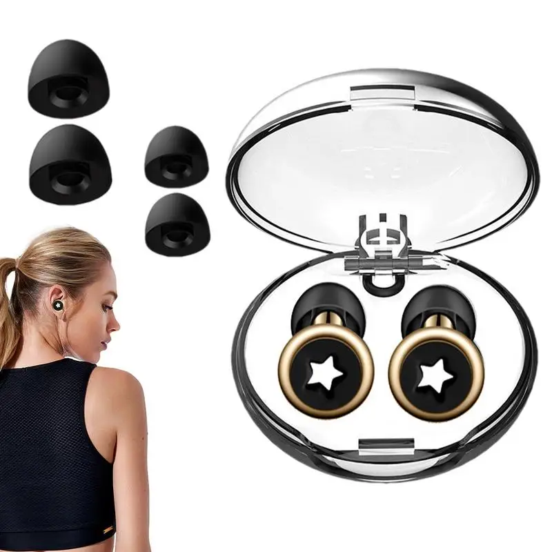 Затычки для ушей с шумоподавлением многоразовые петли затычки футляром хранения