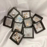 5pcs 3d floating picture frame shadow jewelry box display stand ring pendant holder protect jewelry stone presentation case