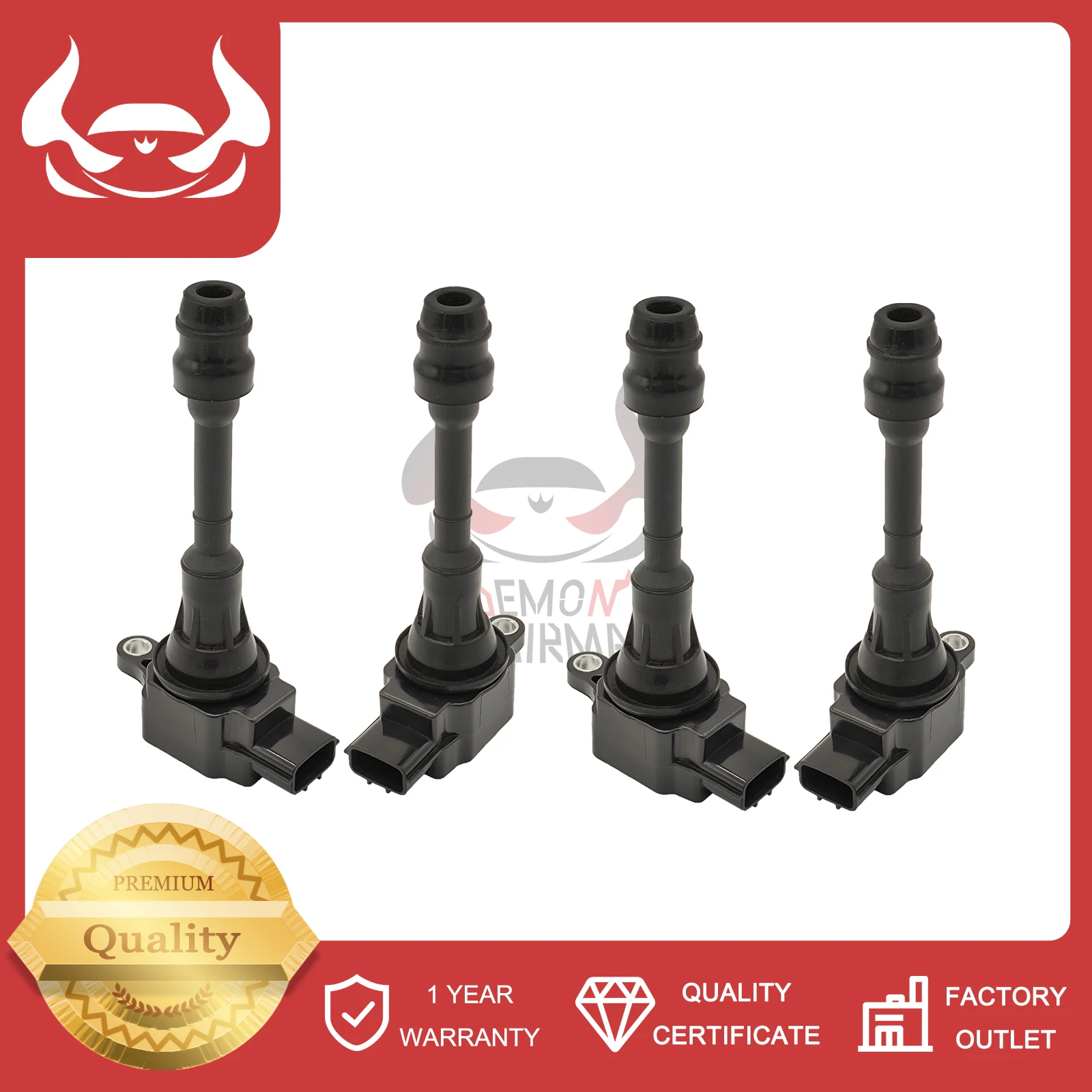 Фото 22433-8H315 224488H300 4PCS катушка зажигания совместима с NISSAN X-TRAIL ALTIMA SENTRA 224488H310 22448-8H311 22448-8H314 №1
