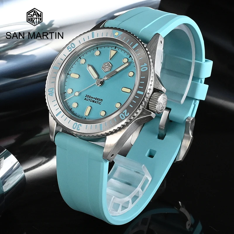 

San Martin Top Brand 38mm Men Dive Watch Miyota 8215 Movement Automatic Mechanical Watches Sport Sapphire 20Bar Luminous Watch