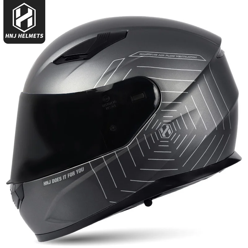 2022 DOT Approved HNJ Full Face Motorcycle Helmet Motocross Scooter Casque Hors Route Moto Casco Integral For Man