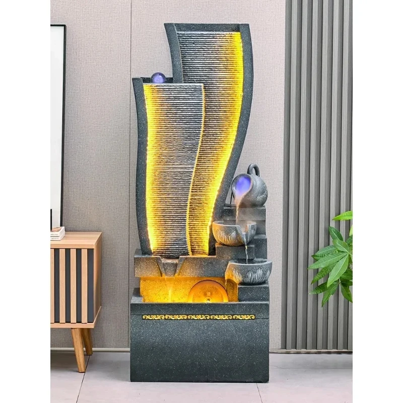 Nowoczesna prosta płynąca woda tworzy pieniądze ozdoba cyrkulacyjna nawilżacz do salonu w biurze podłoga domu koło feng shui ląd