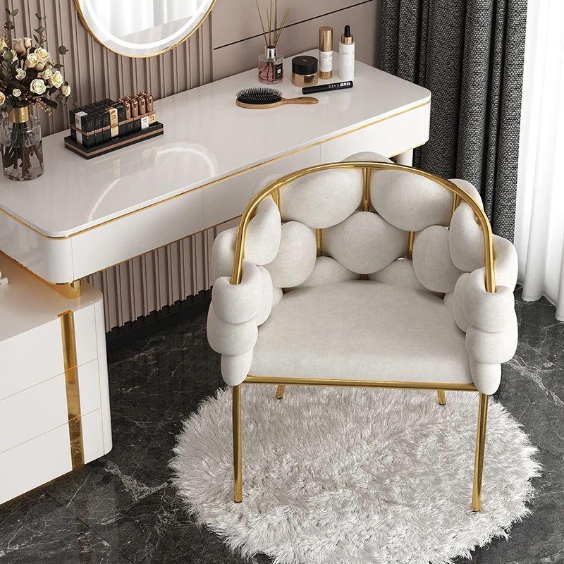 

Luxury Nordic Living Room Chairs Makeup Salon Bedroom Gaming Living Room Chairs Office Vanity Fauteuil Salon Modern Furniture QF
