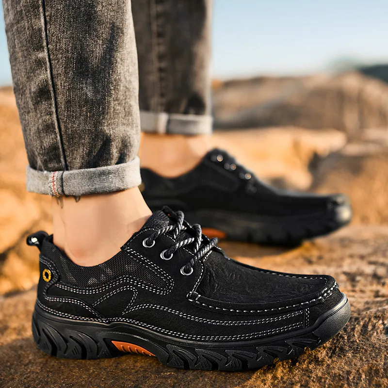 

Men Shoes lace up oxfords Handmade High Quality Genuine Leather Shoes outdoor Comfort Business Man Casual Shoes men flats