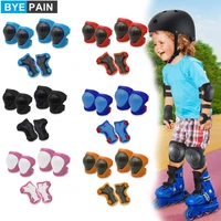 byepain 6pcsset kids knee pads elbow pads wrist guard protective gear set for 3 7 year old child skateboard bicycle cyling