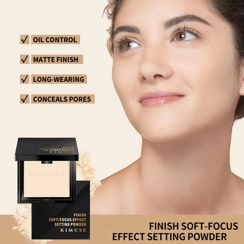 

Oil Control Waterproof Matte Finish Powder Long Lasting Compact Makeup Base Waterproof Sweatproof Pressed Powder For Women B8l3