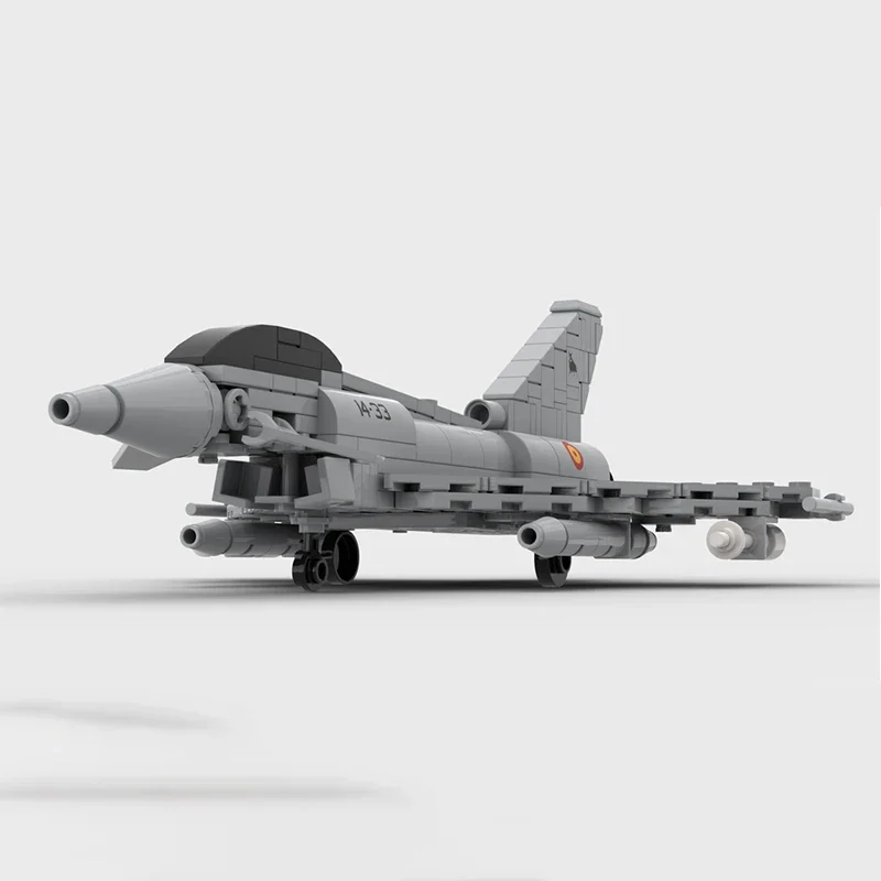 Модель военного самолета MOC строительные кирпичи Eurofighter Typhoon модульная