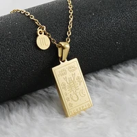 stainless steel 12 constellation necklace men square initial necklace titanium steel tag round small pendant chain jewelry