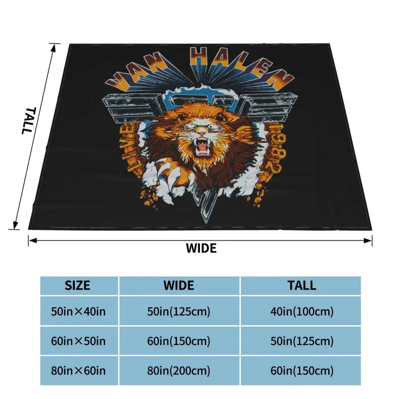 Одеяло Эдди ван Халена 1982 металлическое утолщенное супер мягкое постельное