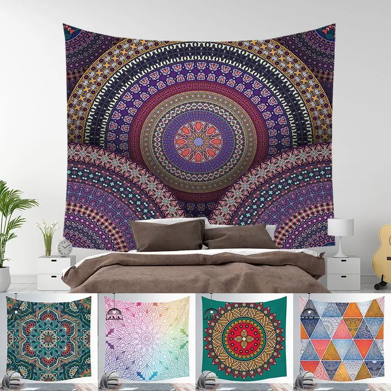 

Trendy Mandala Tarot Card Tapestry Wheel of The Zodiac Astrology Chart The Major Arcana Tarot Wall Hanging Home Bedroom Decor