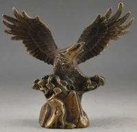 shipping superb handwork old hammered lucky statue eagle collectable decor cooking tools decoration brass braas