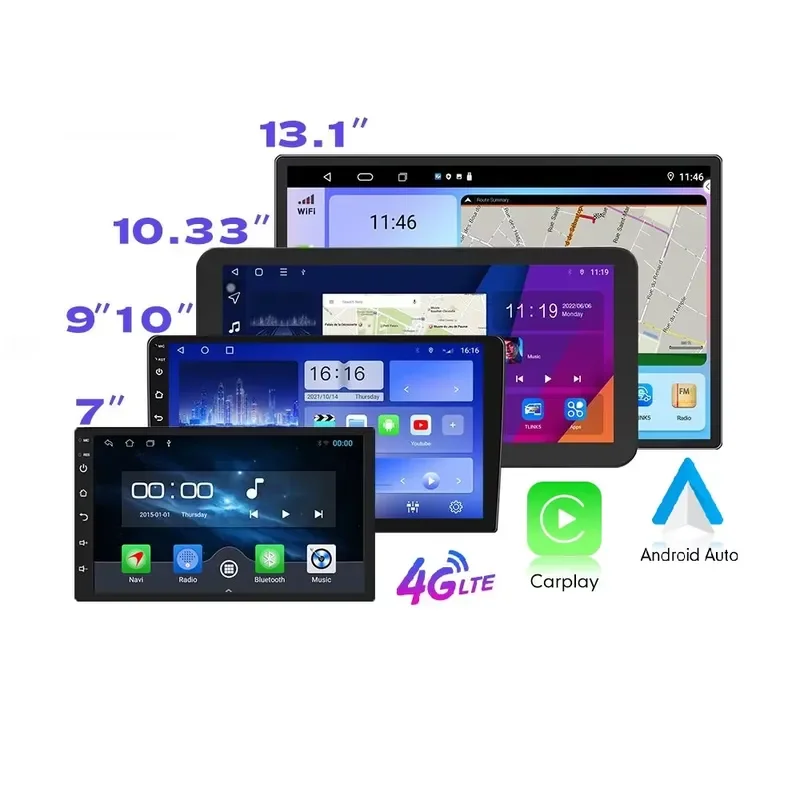 Фото Горячая новинка 2026: 2-DIN Android автомагнитола с сенсорным экраном 7/9/10/10.33/13.1 дюймов, аудиосистема, DVD-плеер, навигация для автомобиля №2