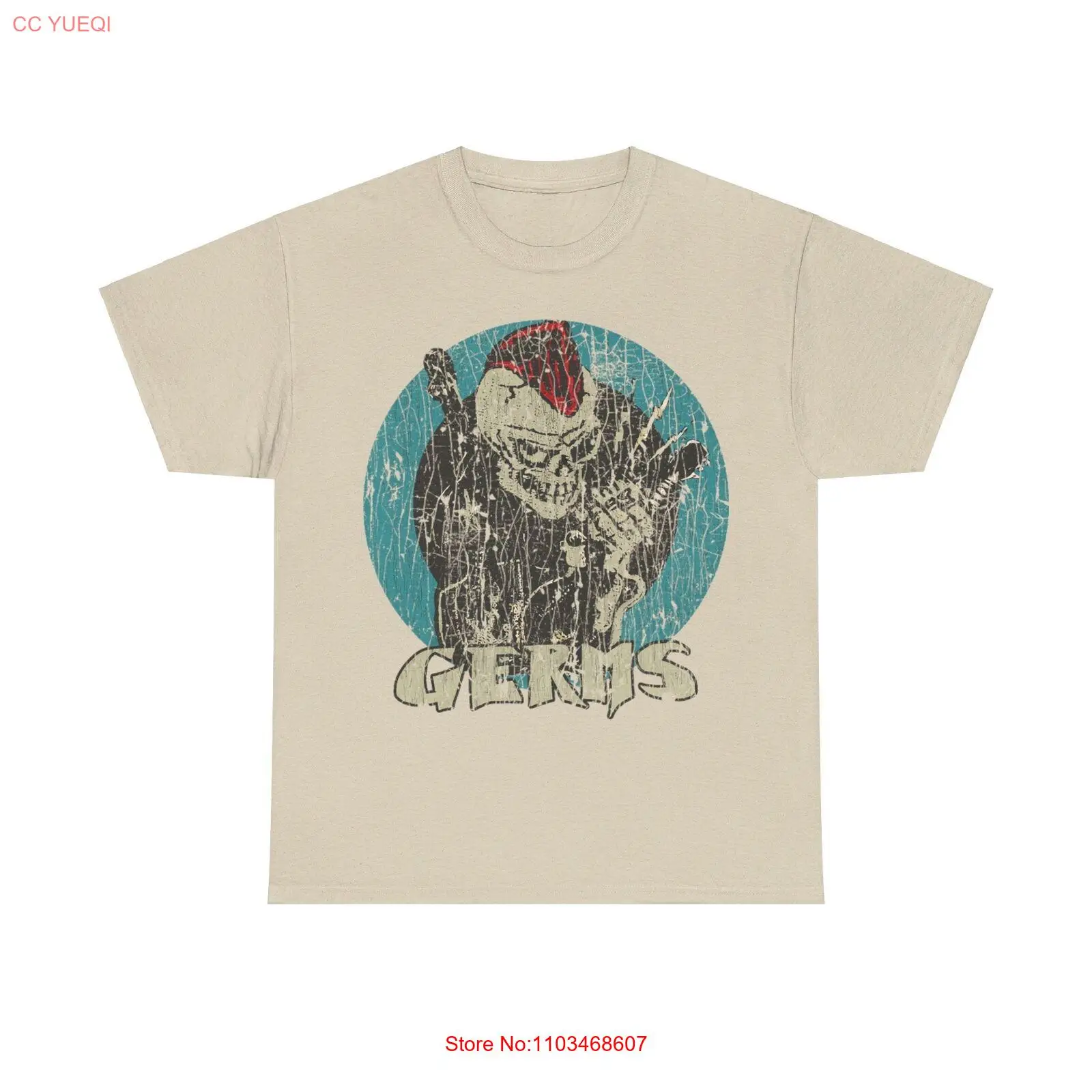 Футболка с изображением микроба черепа Рыхлителя музыкальной группы 1979