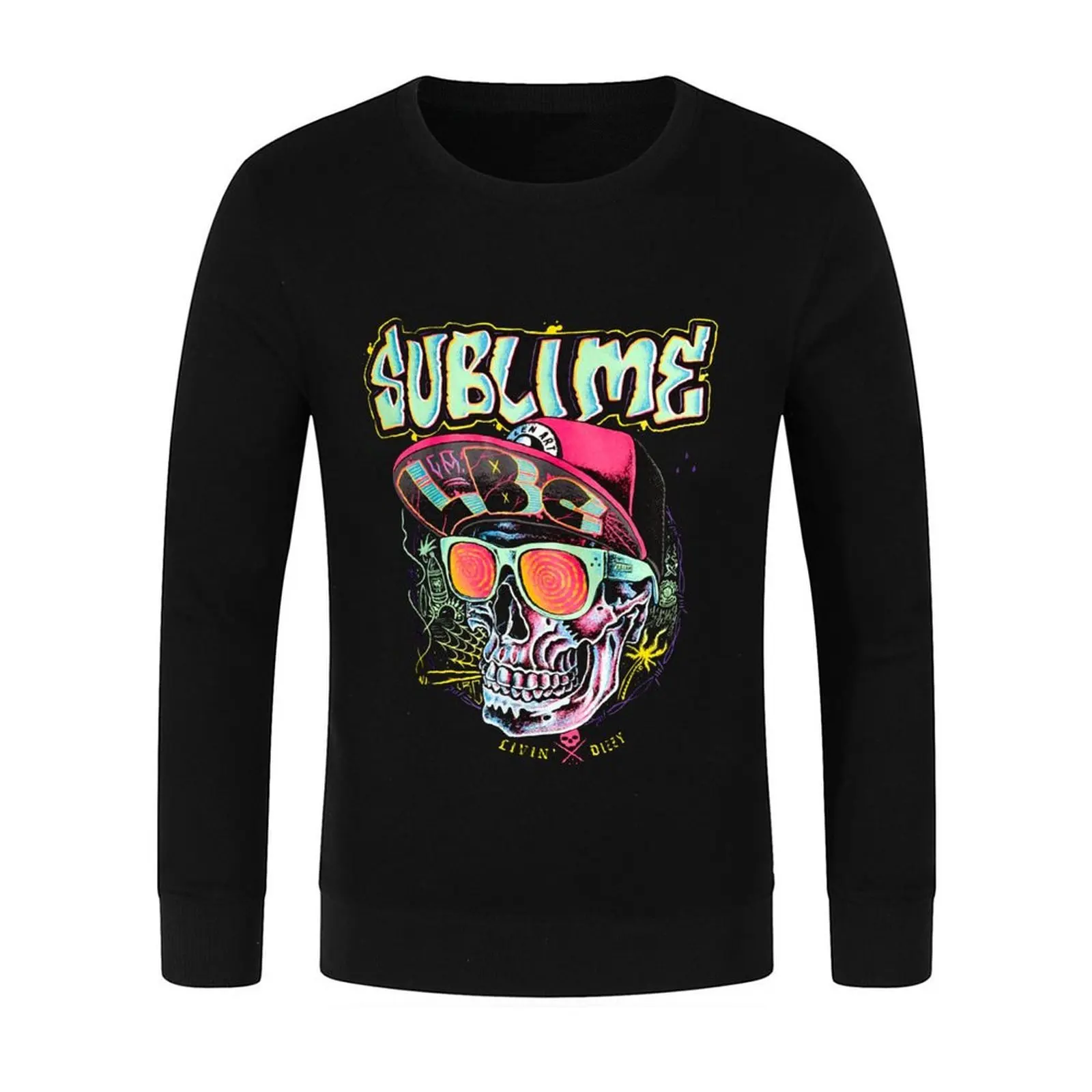 Фото Sublimes Skull LBC Забавный пуловер мужская дизайнерская одежда мужская толстовка аниме одежда осенние новинки толстовка с капюшоном №2