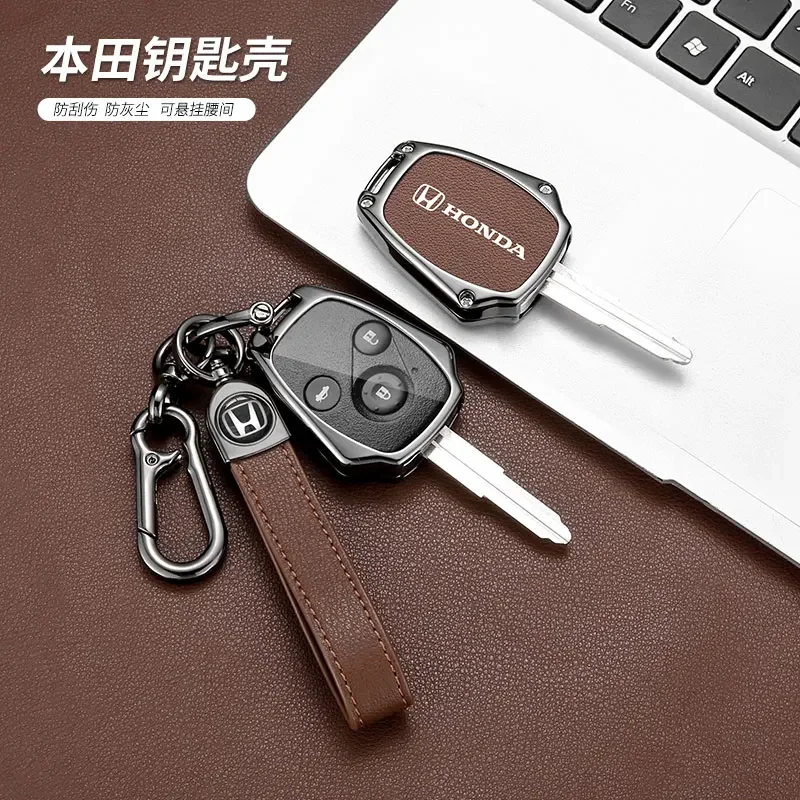 Кожаный чехол для автомобильного ключа из цинкового сплава Honda Vezel city Civic 4d 2019