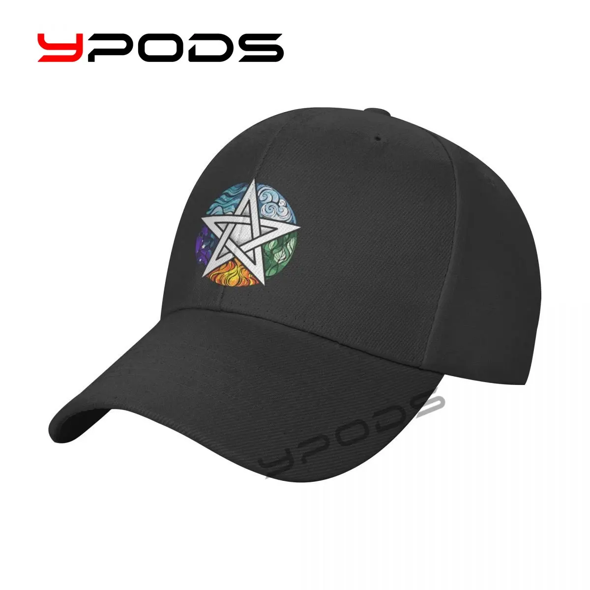 

printing Baseball Cap Pentagram Adorable Sun Caps Fishing Hat for Men Women Unisex-Teens Snapback Flat Bill