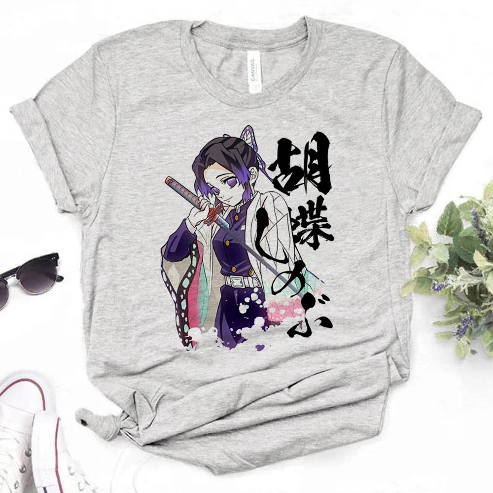 

Demon Slayer Tee women summer anime harajuku t-shirts female comic graphic designer clothes