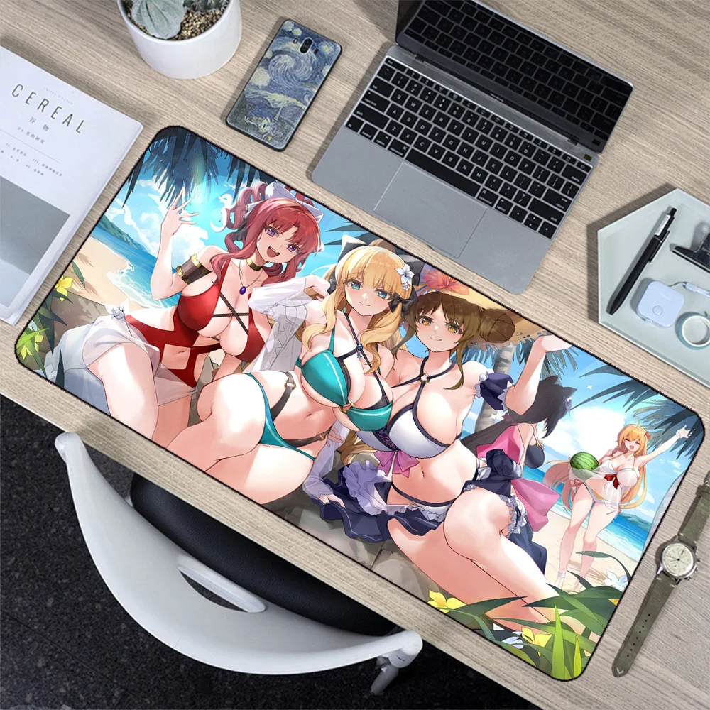 

Beach Swimsuit Big Breast Beauty Self-timer Personality Lock Edge Oversized Animation Mouse Pad Game Computer Desktop Table Mat