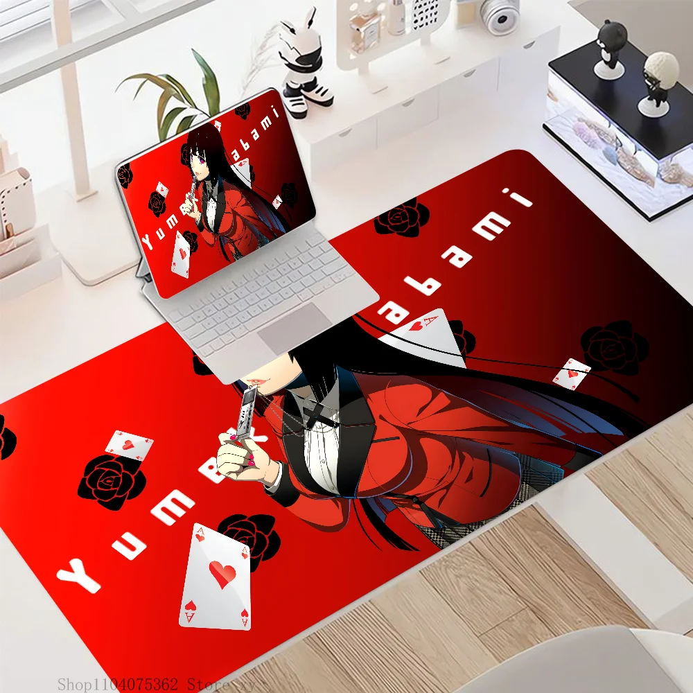 Kakegurui Jabami Yumeko Anime Girl Mousepad Desk Mat With Pad Gaming Accessories Prime XXL Keyboard Padding