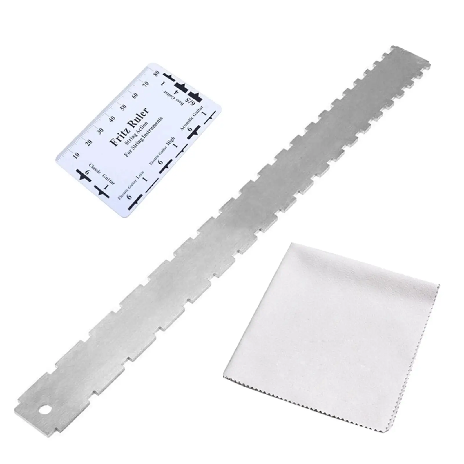 

Guitar Neck Notched Straight Ruler Neck Fingerboard Measuring Ruler Fret Guitar Level Luthier Tool for Electric Acoustic Guitar