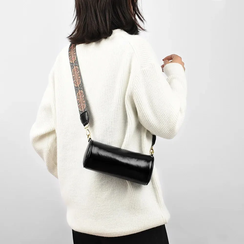 Женский масляный цилиндр с мягкой кожей 2023 Новая сетевая красная взрывоопасная