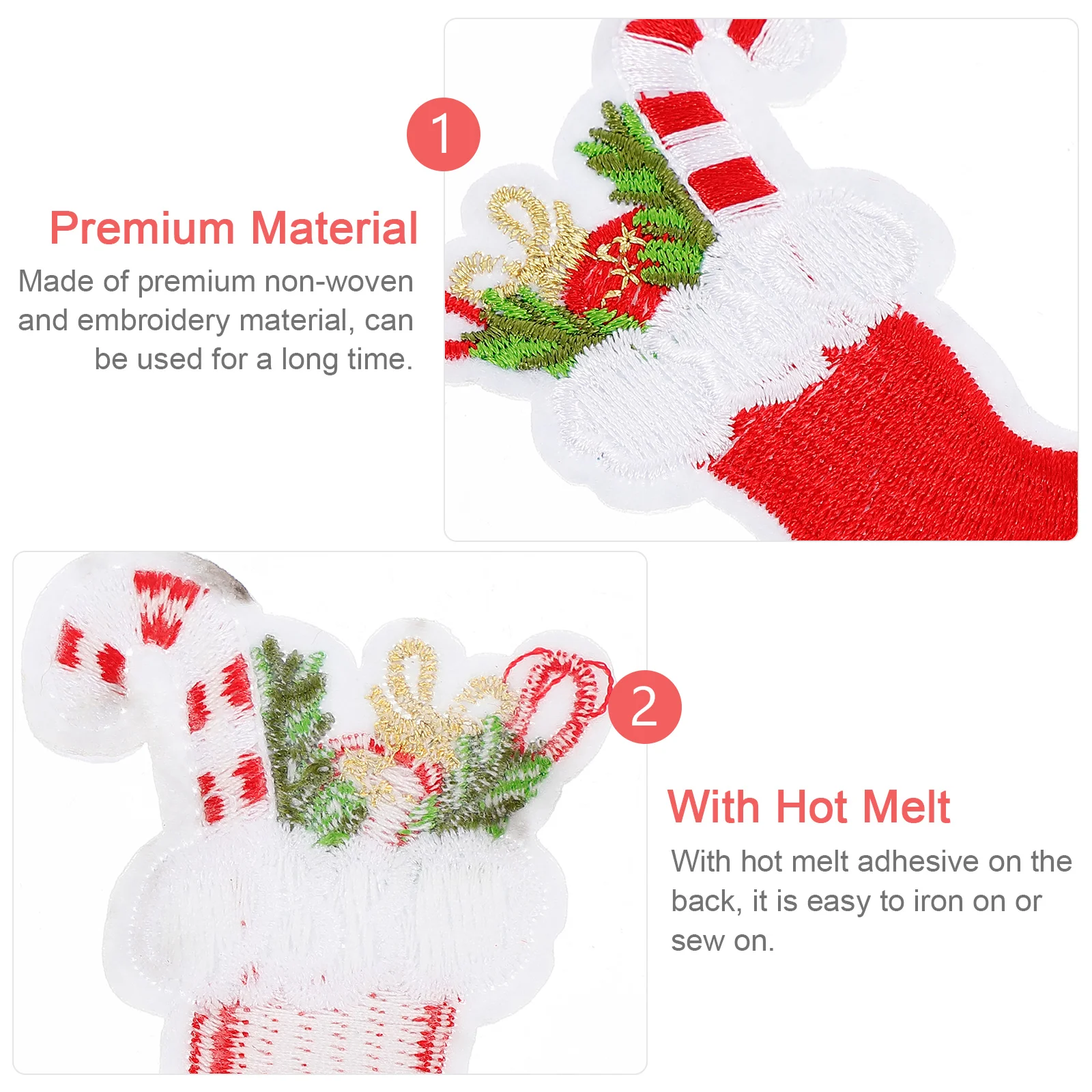 

10pcs Decorative Clothes Applique Repair Patch for Clothing DIY Christmas Decors