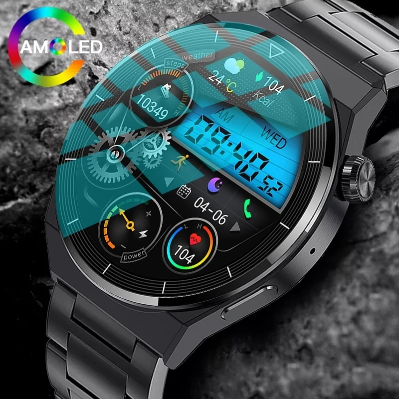 

For Huawei Xiaomi NFC Smart Watch Men GT3 Pro AMOLED 390*390 HD Screen Heart Rate Bluetooth Call IP68 Waterproof SmartWatch 2023