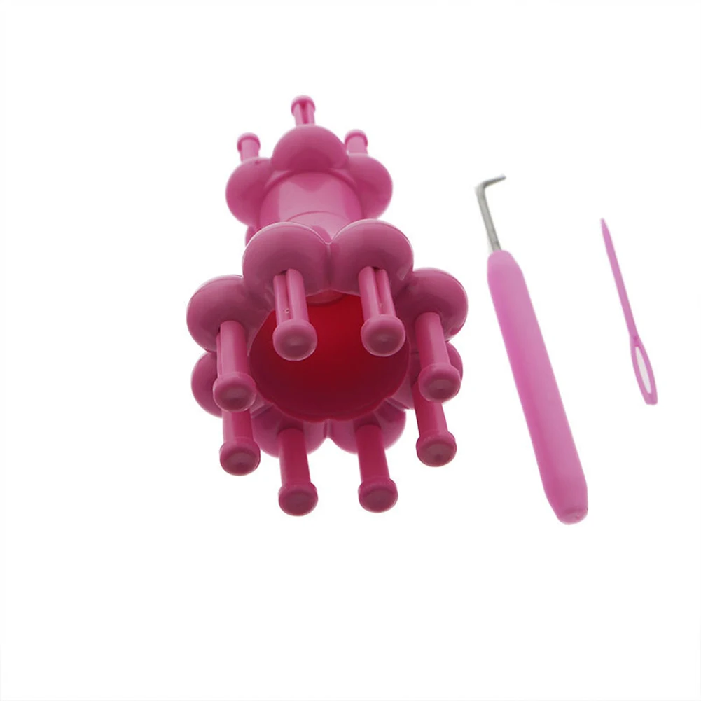 

1 Set Home DIY Double-head Knitting Tool French Yarn Wool Rope Knitting Doll Dolly Craft Spool Loom Maker+Crochet+Needle