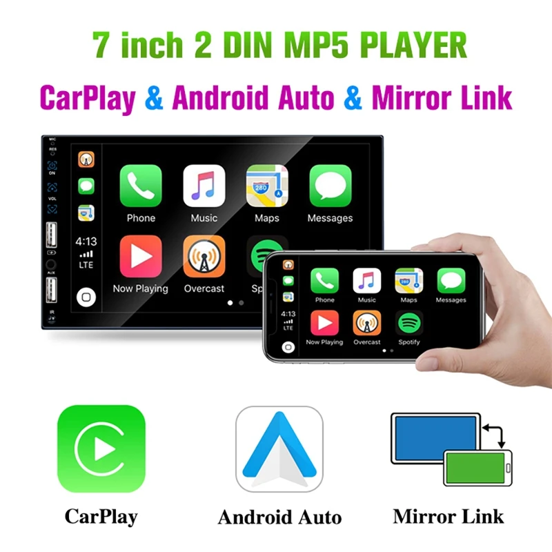 Автомагнитола 2 Din с сенсорным экраном универсальный мультимедийный плеер 7