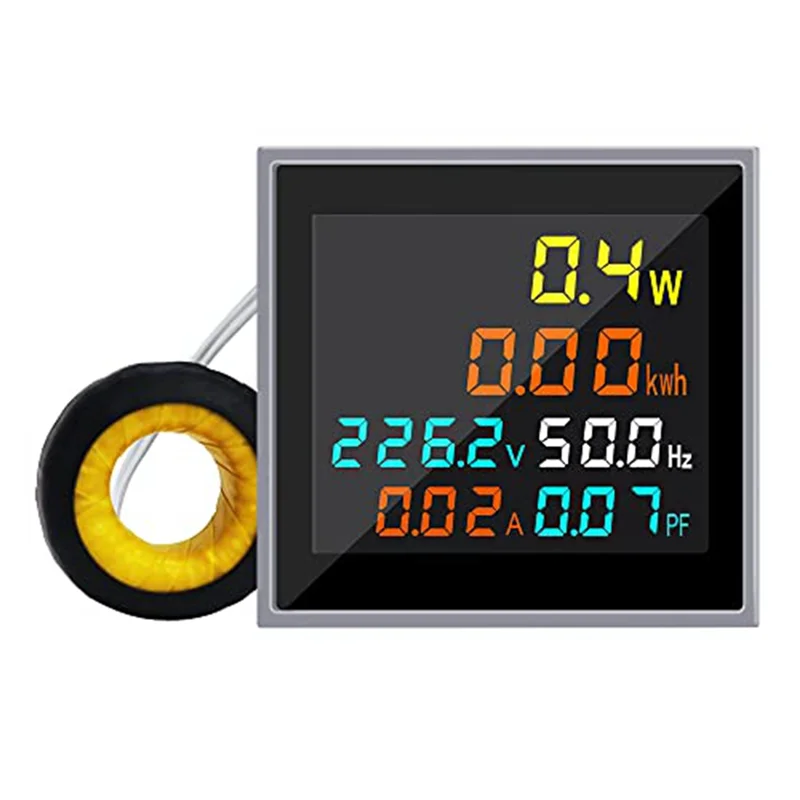 

6 in 1 AC50-300V Electronic Watt-Hour Meter Voltage Current Power Display Frequency Meter Intelligent Power Monitor
