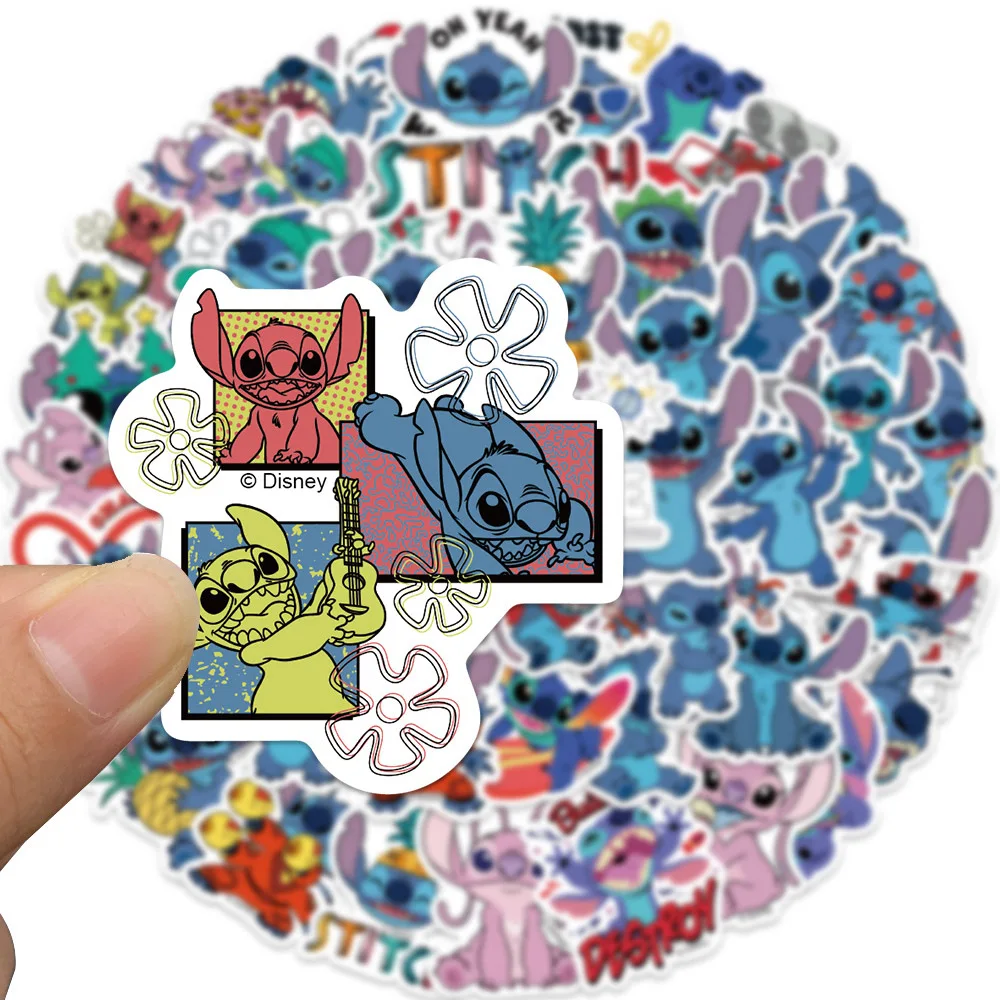 

100pcs Disney Cute Lilo & Stitch Stickers Kawaii Girls Graffiti Laptop Phone Car Waterproof Decals Sticker for Kids Toys