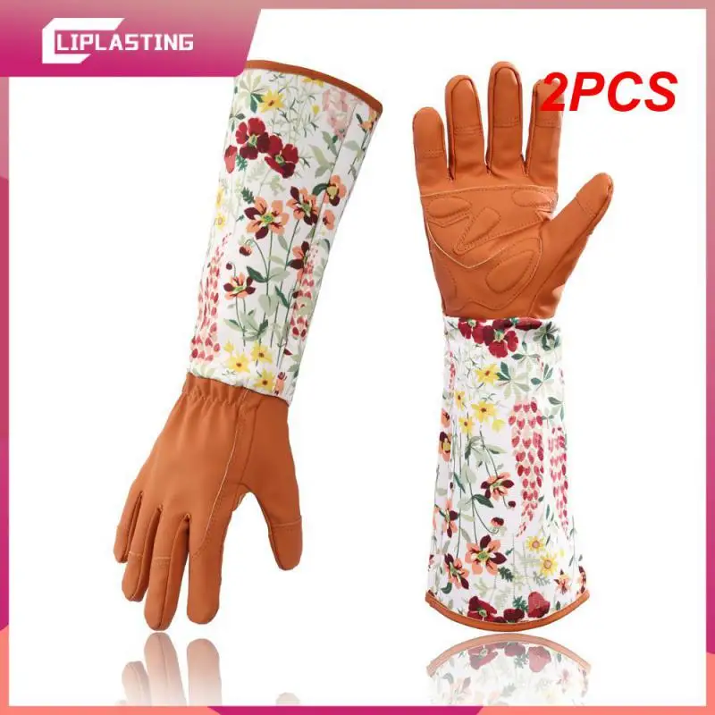 

2PCS Heavy Duty Gardening Rose Pruning Gauntlet Gloves Thorn Proof Long Sleeve Work Welding Garden Gloves