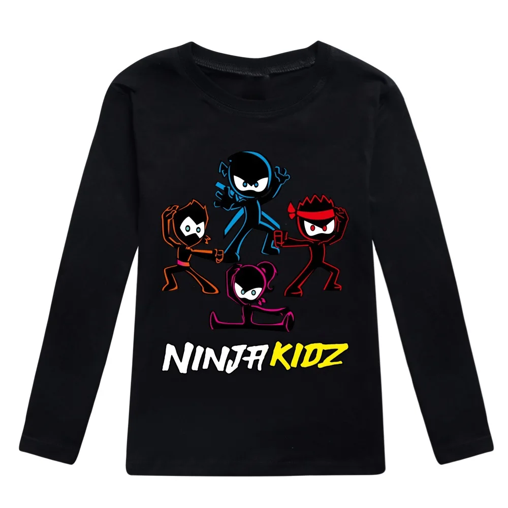 Одежда для мальчиков NINJA KIDZ, летняя детская модная футболка с длинными рукавами, футболка с рисунком для мальчиков, топы для маленьких девочек, детский пуловер (art.: 3920cd80efe98) - 3920cd80efe98